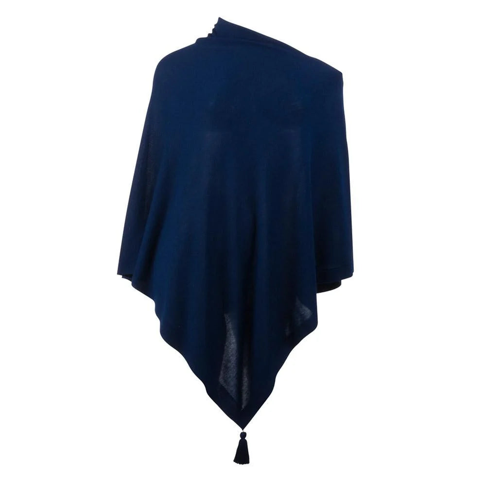 Knit Tassel Poncho