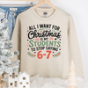 Teacher All I Want For Christmas 67 Preppy Transfer