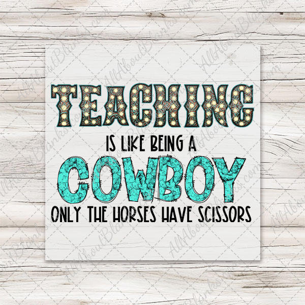 Teaching Is Like Being A Cowboy Transfer - T-SHIRT SIZE
