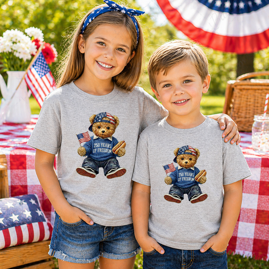 Teddy Bear 250th Transfer - T-SHIRT SIZE