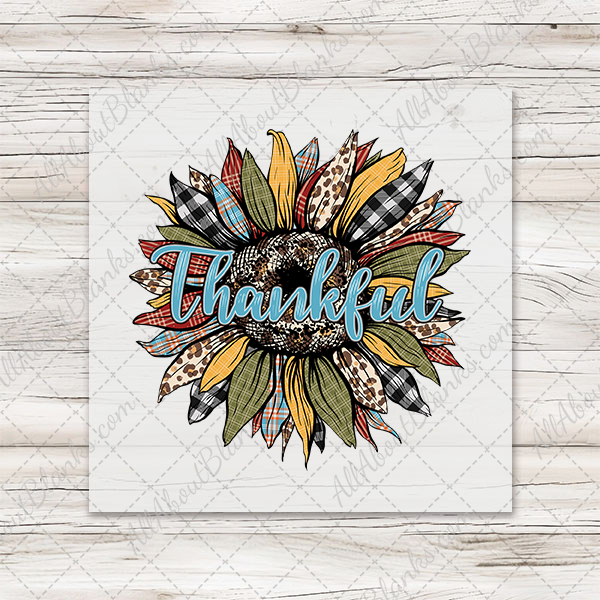 Thankful Sunflower Transfer - T-SHIRT SIZE