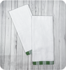 Vintage Gingham Trim Kitchen Towels - Light Green