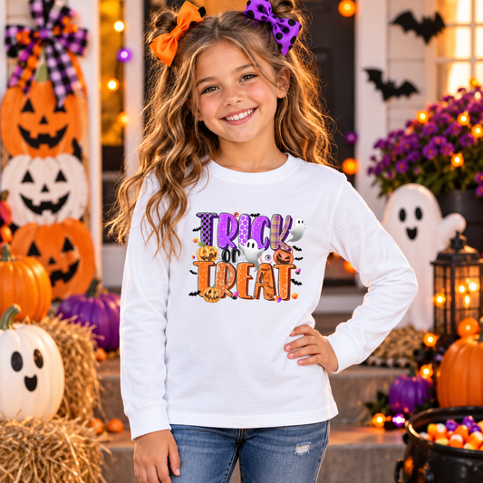 Trick Or Treat - Purple & Orange Transfer