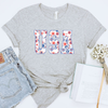 USA Retro Flowers Transfer - T-SHIRT SIZE