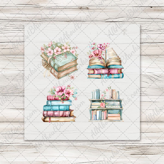 Vintage Books Shabby Chic Set 1 - COCKTAIL NAPKIN SIZE