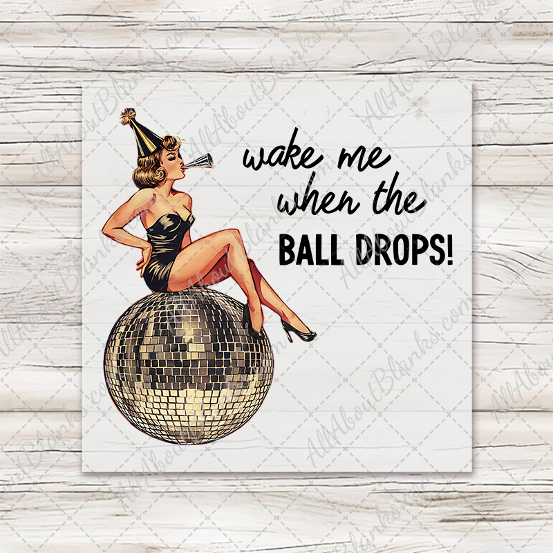 Vintage Disco Ball Lady New Years - T-SHIRT SIZE