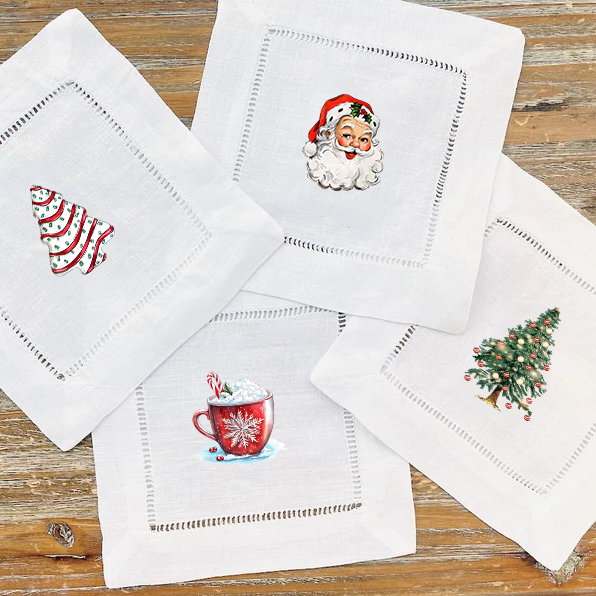 Vintage Christmas - COCKTAIL NAPKIN SIZE