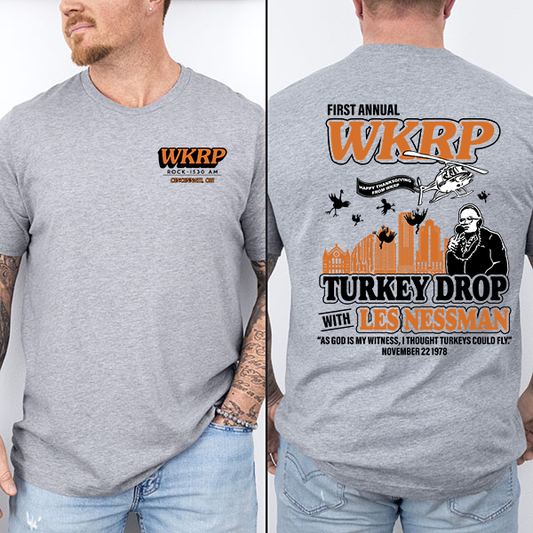 WKRP Turkey Drop - T-SHIRT SIZE