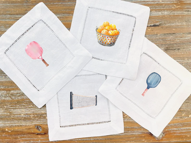 Watercolor Pickleball - COCKTAIL NAPKIN SIZE