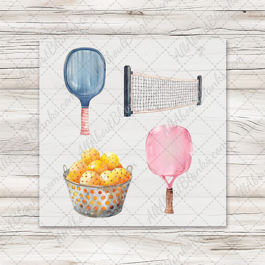 Watercolor Pickleball - COCKTAIL NAPKIN SIZE