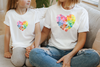 Watercolor Hearts DTF Transfer - T-SHIRT SIZE