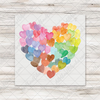 Watercolor Hearts DTF Transfer - T-SHIRT SIZE
