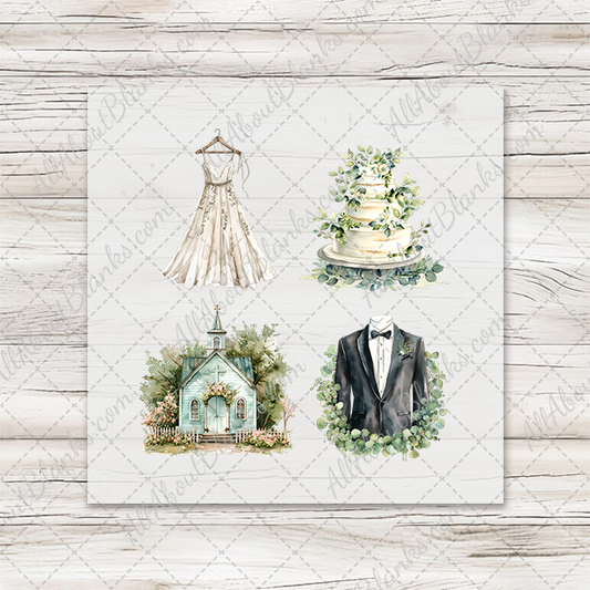 Wedding 1 - COCKTAIL NAPKIN SIZE