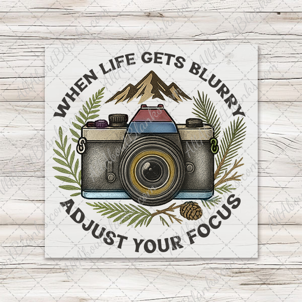 When Life Gets Blurry (Masculine Version) Transfer - T-SHIRT SIZE