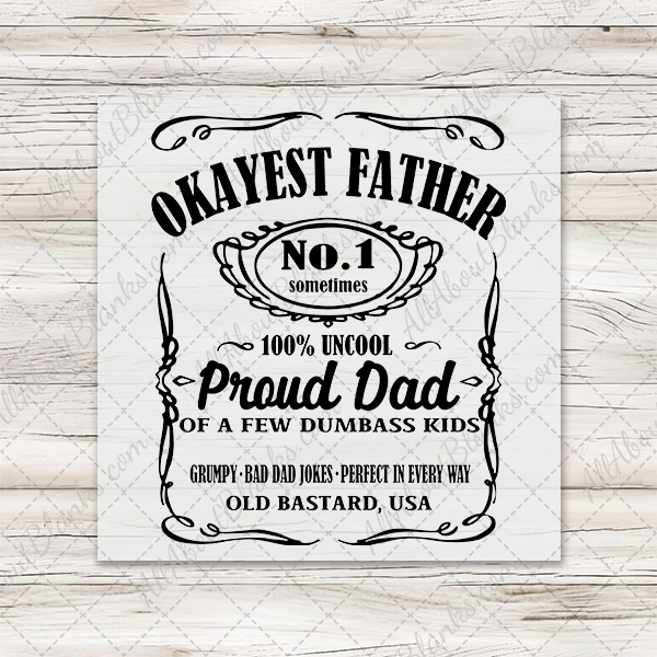 Worlds Okayist Father Whiskey Label Transfers