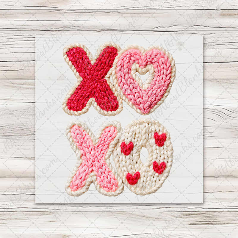 XOXO Knit Faux Yarn Transfer