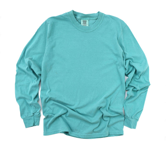 Comfort Colors Adult Heavyweight Long-Sleeve Tee - Seafoam