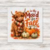 In the Mood for Fall Highland Cow wood transfer preview with AllAboutBlanks.com watermark