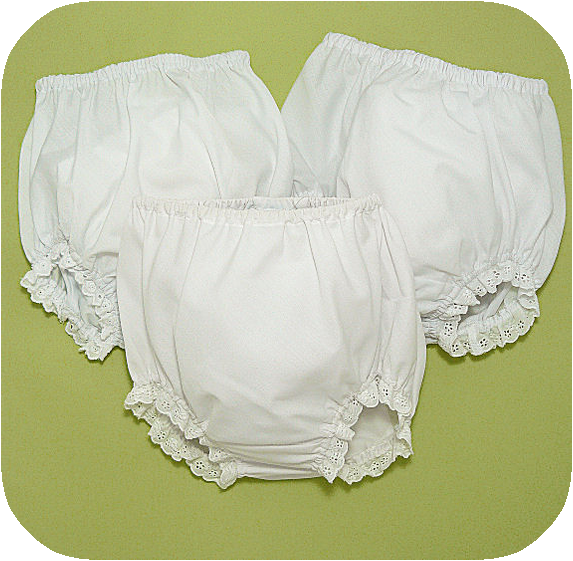 NEW White Diaper Cover/Panty with Eyelet Ruffles for Babies, Toddlers, and  Little Girls