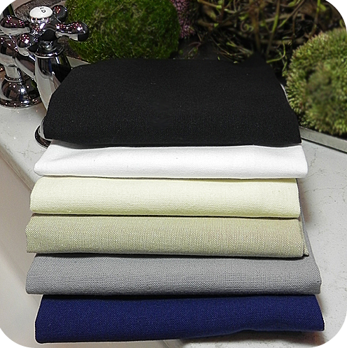Solid Flat Weave Cotton Kitchen Towels