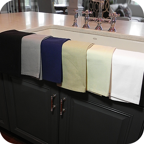 _Green Aqua Kitchen Towels Blanks
