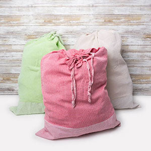 Striped Fabric Laundry Bags
