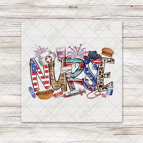 4th Of July Nurse DTF Transfer