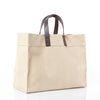 Canvas Utility Tote with Leather Handles