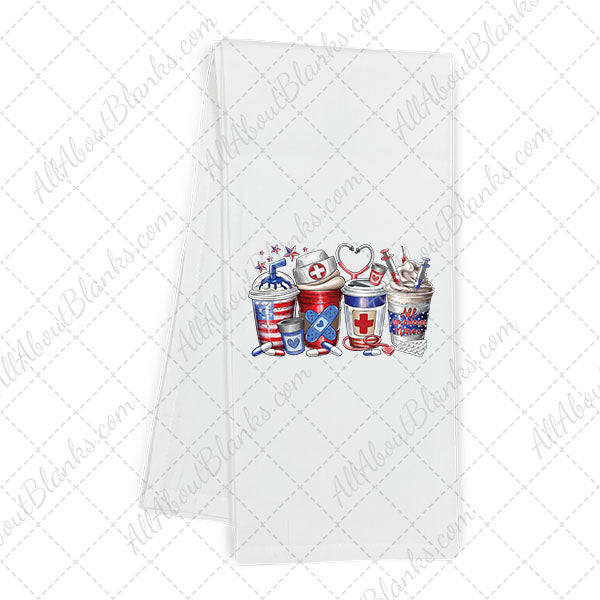 All-American Nurse Coffee Cups DTF Transfer