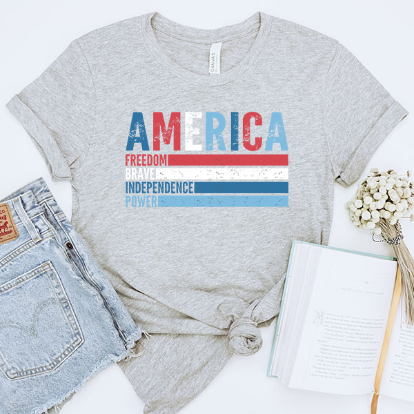 America DTF Transfer - T-SHIRT SIZE