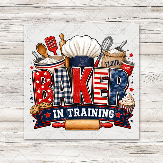 Baker In Training Transfer - Boy Navy