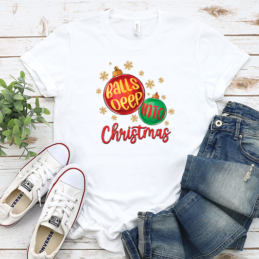 Balls Deep In Christmas DTF Transfer - T-SHIRT SIZE