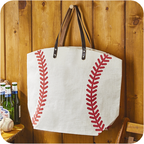 Jute Baseball Totebag