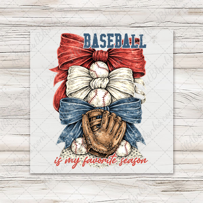 Baseball Is My Favorite Season Stacked Transfer