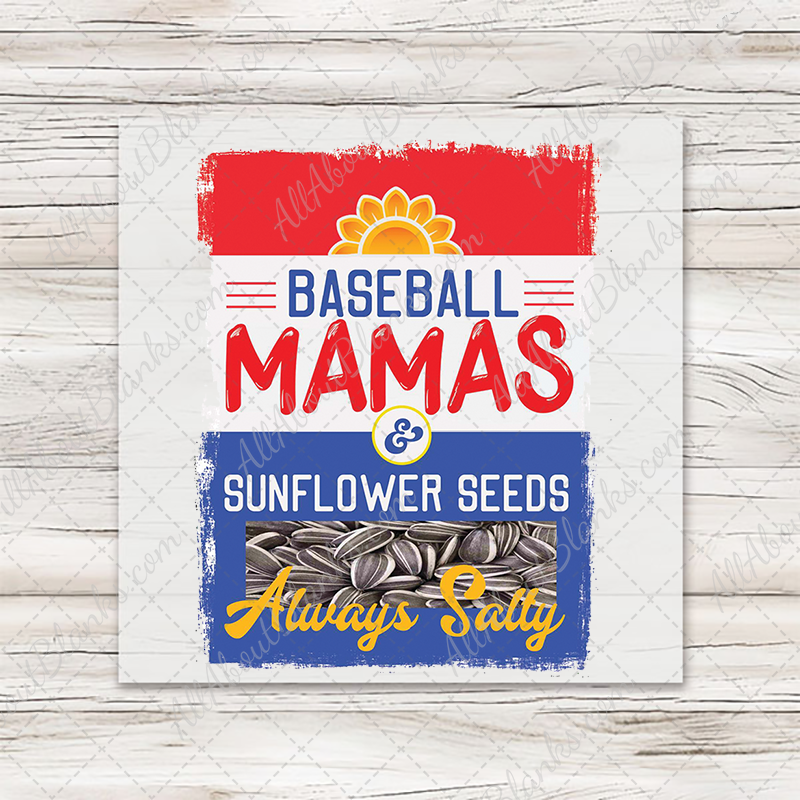 Baseball Mamas Sunflower Seeds Transfer