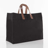 Natural Canvas Utility Tote with Leather Handles