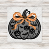 Black Lace Pumpkin Transfer