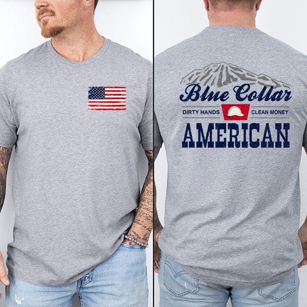 Blue Collar American DTF Transfer - T-SHIRT SIZE