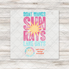Boat Waves Sun Rays Lake Days Transfer SET