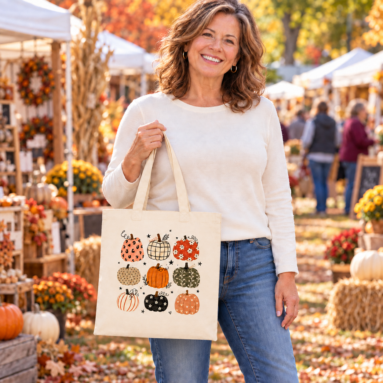 Boho Pumpkins Coquette Transfer - T-SHIRT SIZE