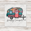 Boho Happy Camper Transfer - T-SHIRT SIZE