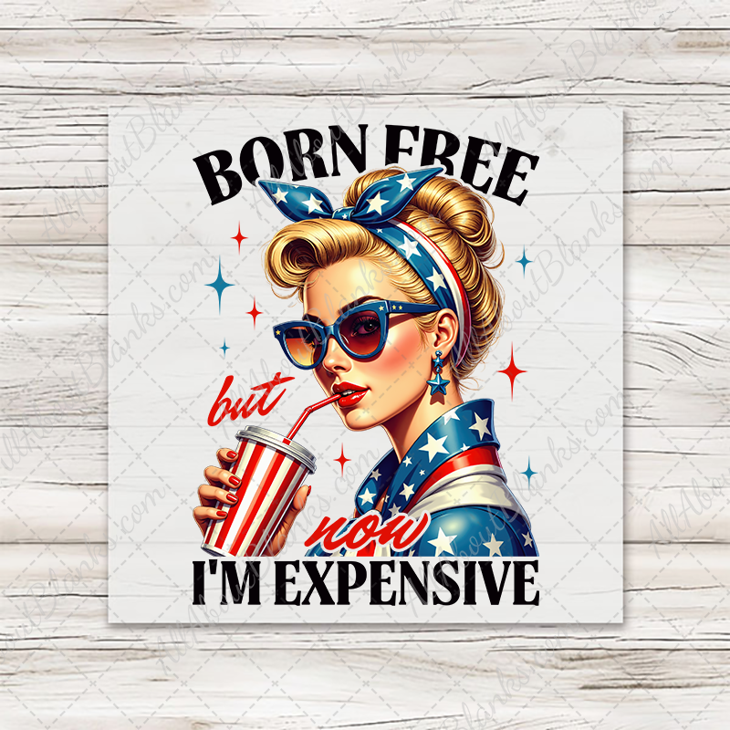 Born Free But Now I'm Expensive Transfer - T-SHIRT SIZE