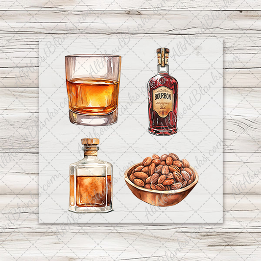 Bourbon 2 - COCKTAIL NAPKIN SIZE