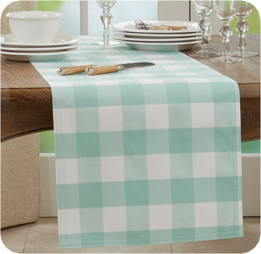 Buffalo Check Tablerunner - Mint