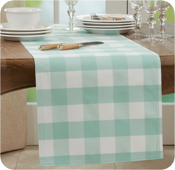 Buffalo Check Tablerunner - Mint