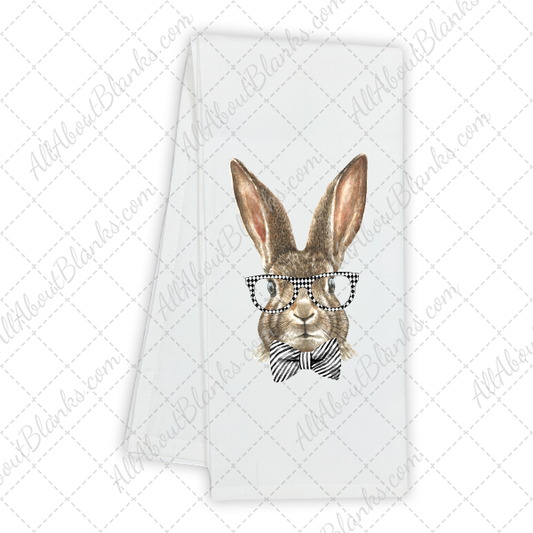 Bunny With Glasses DTF Transfer - TOWEL SIZE