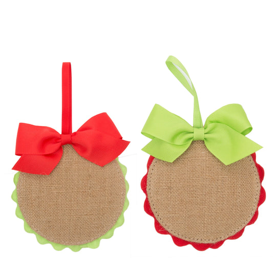 Burlap Ric Rac Ornaments