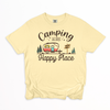 Camping Is My Happy Place Transfer - T-SHIRT SIZE