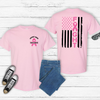 CUSTOM PERSONALIZED Fight Breast Cancer Flag Support Squad Transfers