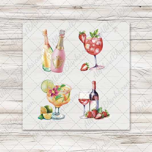 Champagne Cocktails - COCKTAIL NAPKIN SIZE